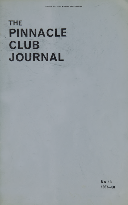 The Pinnacle Club Journal No.-13 1967-1968 cover